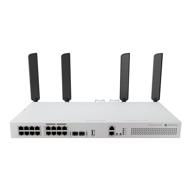 MikroTik Cloud Router 16-port with 8 PoE 150W 2SFP+ Wi-Fi 6 Switch CRS418-8P-8G-2S+5axQ2axQ-RM