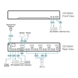 Aten 4-port USB 3.0 8K DisplayPort KVMP Switch CS1924A