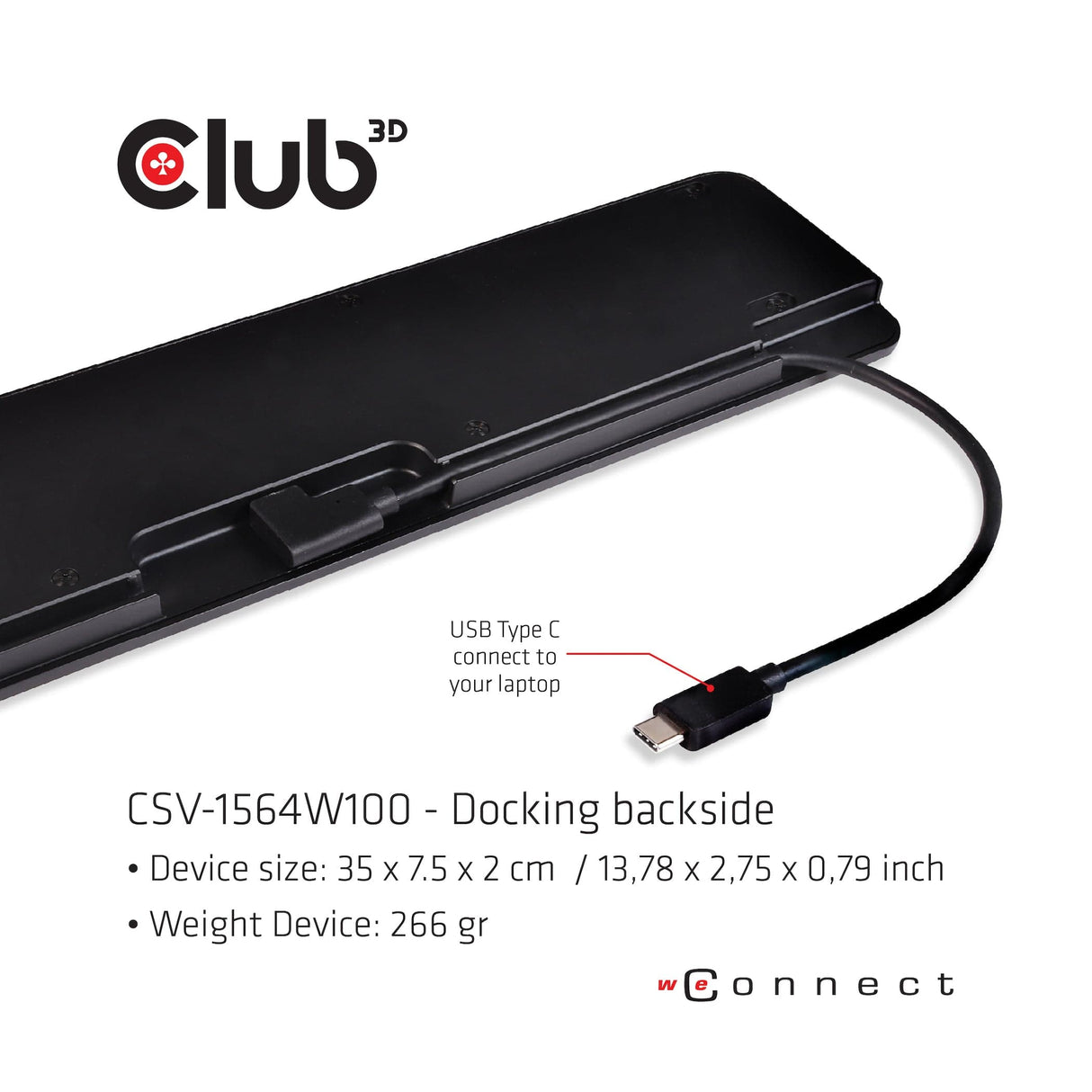 Club 3D USB Gen1 Type-C Triple Display Dynamic PD Charging Dock CSV-1564W100