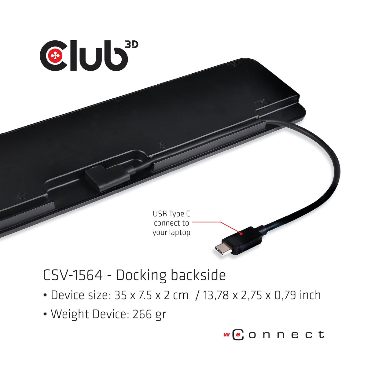 Club 3D USB Gen1 Type-C Triple Display Dynamic PD Charging Dock CSV-1564W100