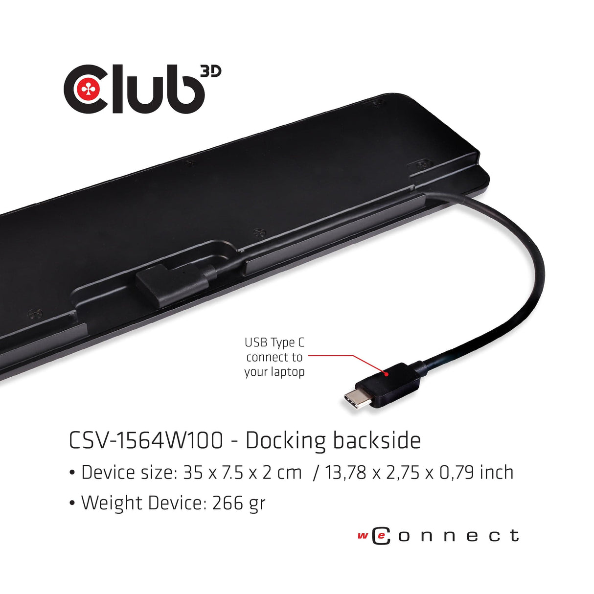 Club 3D USB Gen1 Type-C Triple Display Dynamic PD Charging Dock CSV-1564W100