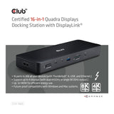 Club 3D Thunderbolt4 16-in-1 Quadra Displays Docking Station CSV-1583