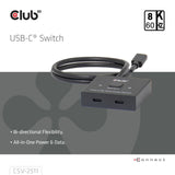 Club 3D USB-C Bi-Directional Video Data and PD Switch CSV-2511