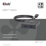 Club 3D USB-C Bi-Directional Video Data and PD Switch CSV-2511