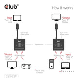 Club 3D USB-C Bi-Directional Video Data and PD Switch CSV-2511