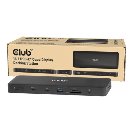 Club 3D 14-port USB-C Quad Display Docking Station CSV-2540