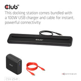 Club 3D 100W 12-1 USB-C Triple Display PD3.0 Docking Station and Charger CSV-2541