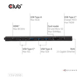 Club 3D 140Watt 10-in-1 USB-C 10Gbps to HDMI 8K30Hz PD3.1 Max Portable Dock CSV-2550