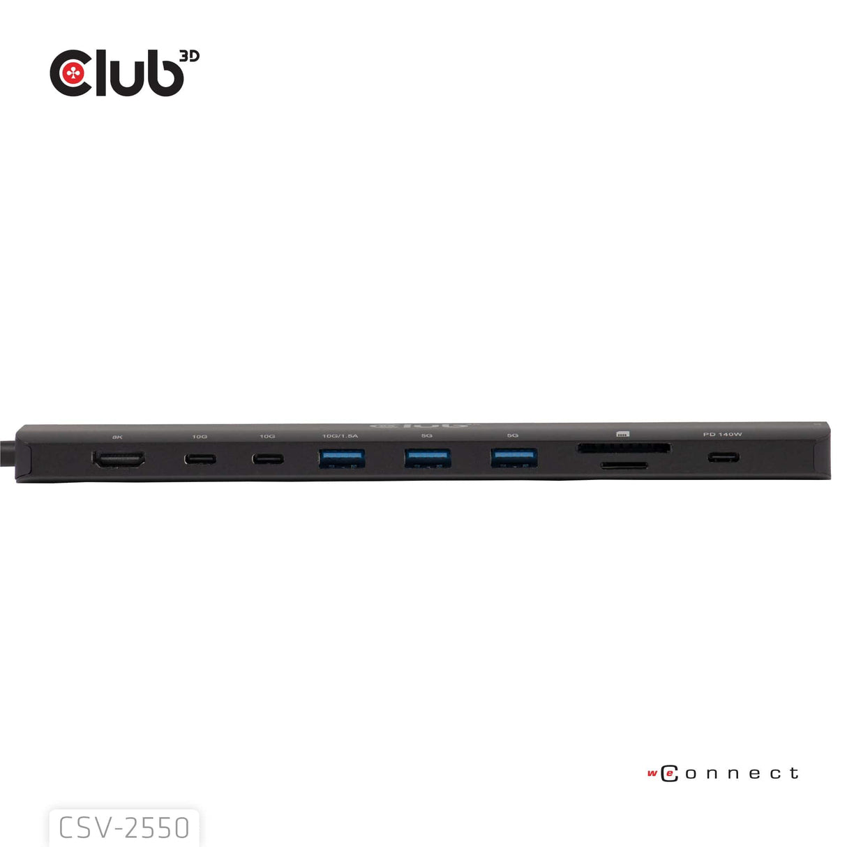Club 3D 140Watt 10-in-1 USB-C 10Gbps to HDMI 8K30Hz PD3.1 Max Portable Dock CSV-2550