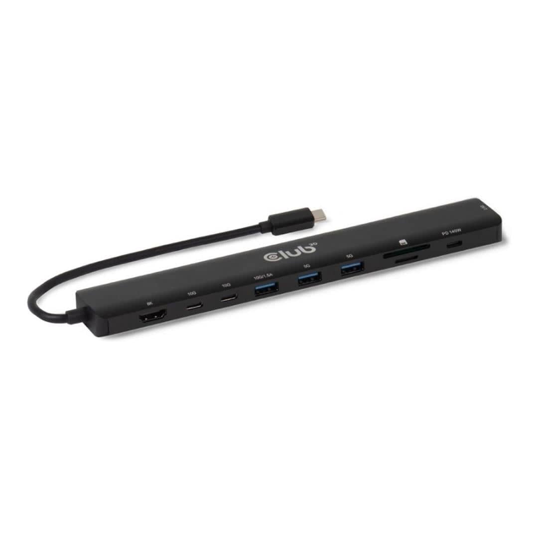 Club 3D 140Watt 10-in-1 USB-C 10Gbps to HDMI 8K30Hz PD3.1 Max Portable Dock CSV-2550