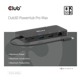 Club 3D 100W 9-in-1 Dual HDMI USB-C HUB PD3.0 Black CSV-2552
