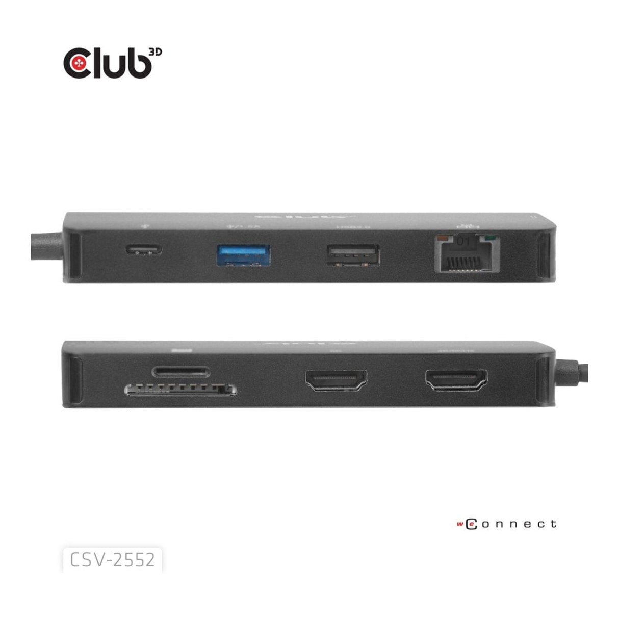 Club 3D 100W 9-in-1 Dual HDMI USB-C HUB PD3.0 Black CSV-2552