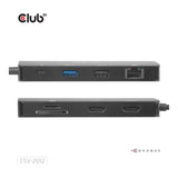 Club 3D 100W 9-in-1 Dual HDMI USB-C HUB PD3.0 Black CSV-2552