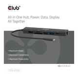 Club3D Compact 4K 60Hz USB-C 7-in-1 Hub to HDMI SD/TF Black CSV-2553