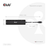 Club3D Compact 4K 60Hz USB-C 7-in-1 Hub to HDMI SD/TF Black CSV-2553