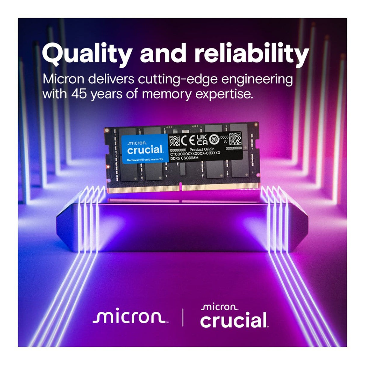 Crucial CT2K32G64C52CS5 Memory Module 64GB 2 x 32GB DDR5 6400MT/s