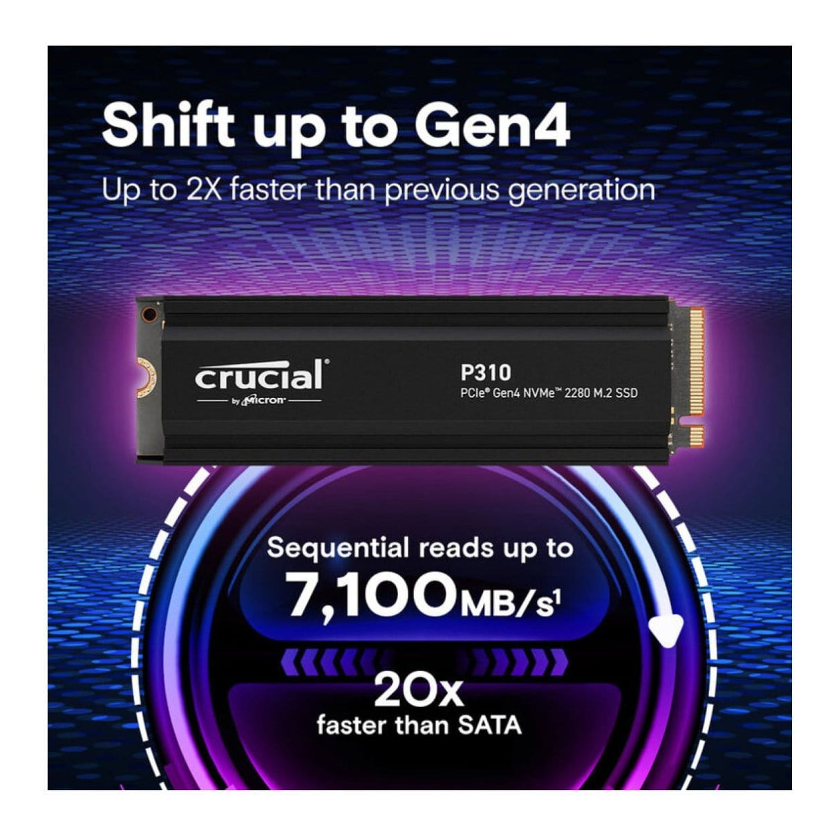 Crucial P310 4TB M.2 PCIe 4.0 NVMe Internal SSD CT4000P310SSD5