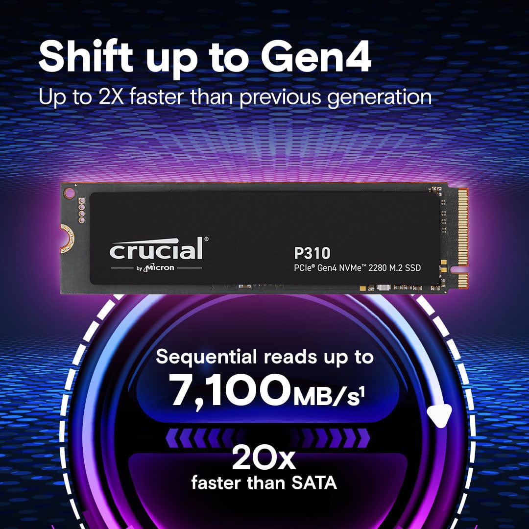 内蔵型SSD Crucial SSD M.2500GB PCIe Gen4 NVMe P310 Crucial T500 4TB M.2 NVMe Gen4 NAND SSD - Syntech