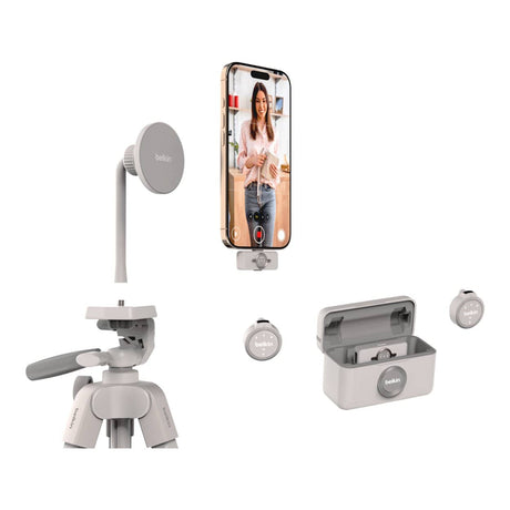 Belkin 3-in-1 Creator Kit Microphone Tripod and Phone Mount Sand CTA002HQSA-B1