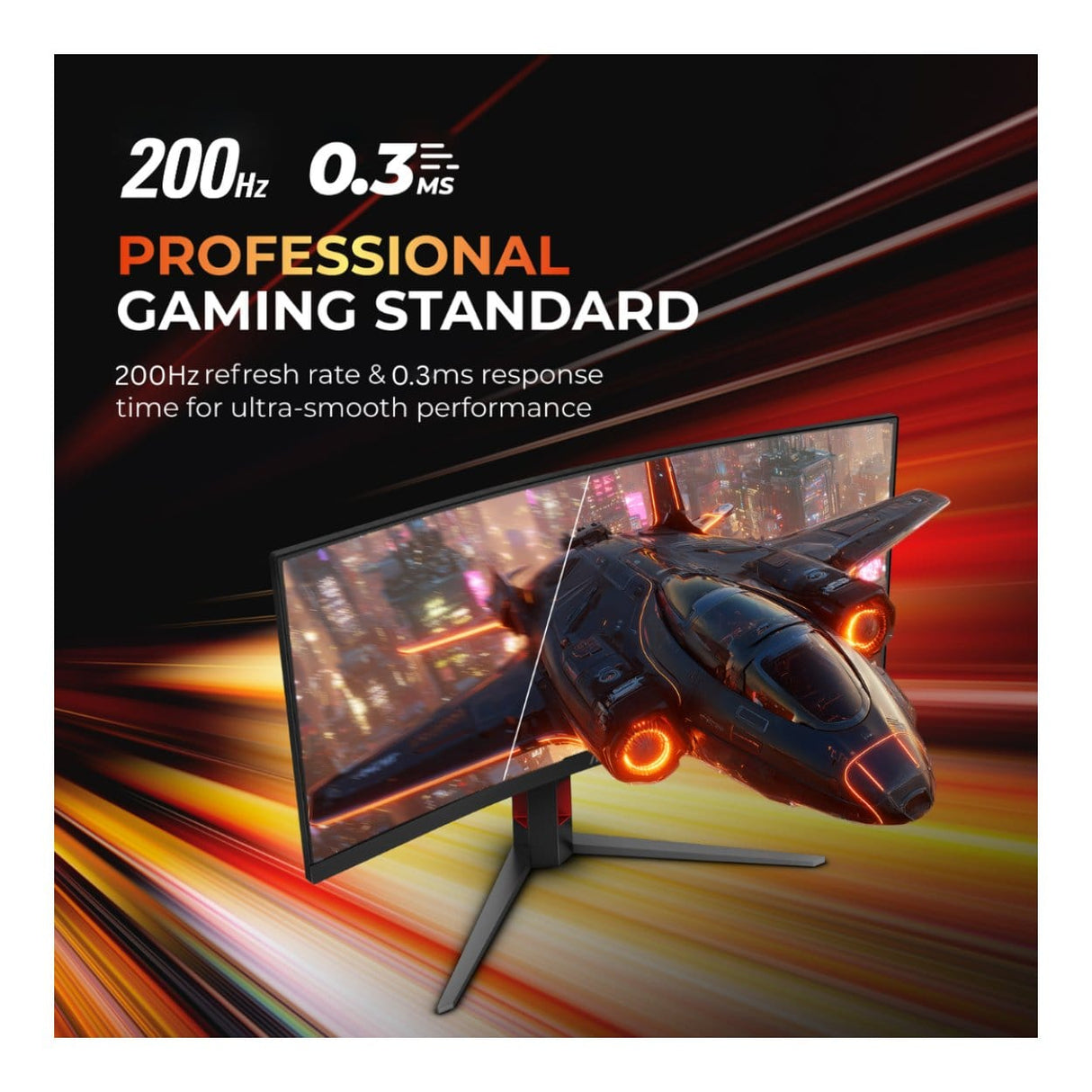 AOC G4 CU34G4H 34-inch 3440 x 1440p WQHD 21:9 200Hz 0.3ms LED VA Curved Gaming Monitor