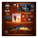 AOC G4 CU34G4H 34-inch 3440 x 1440p WQHD 21:9 200Hz 0.3ms LED VA Curved Gaming Monitor