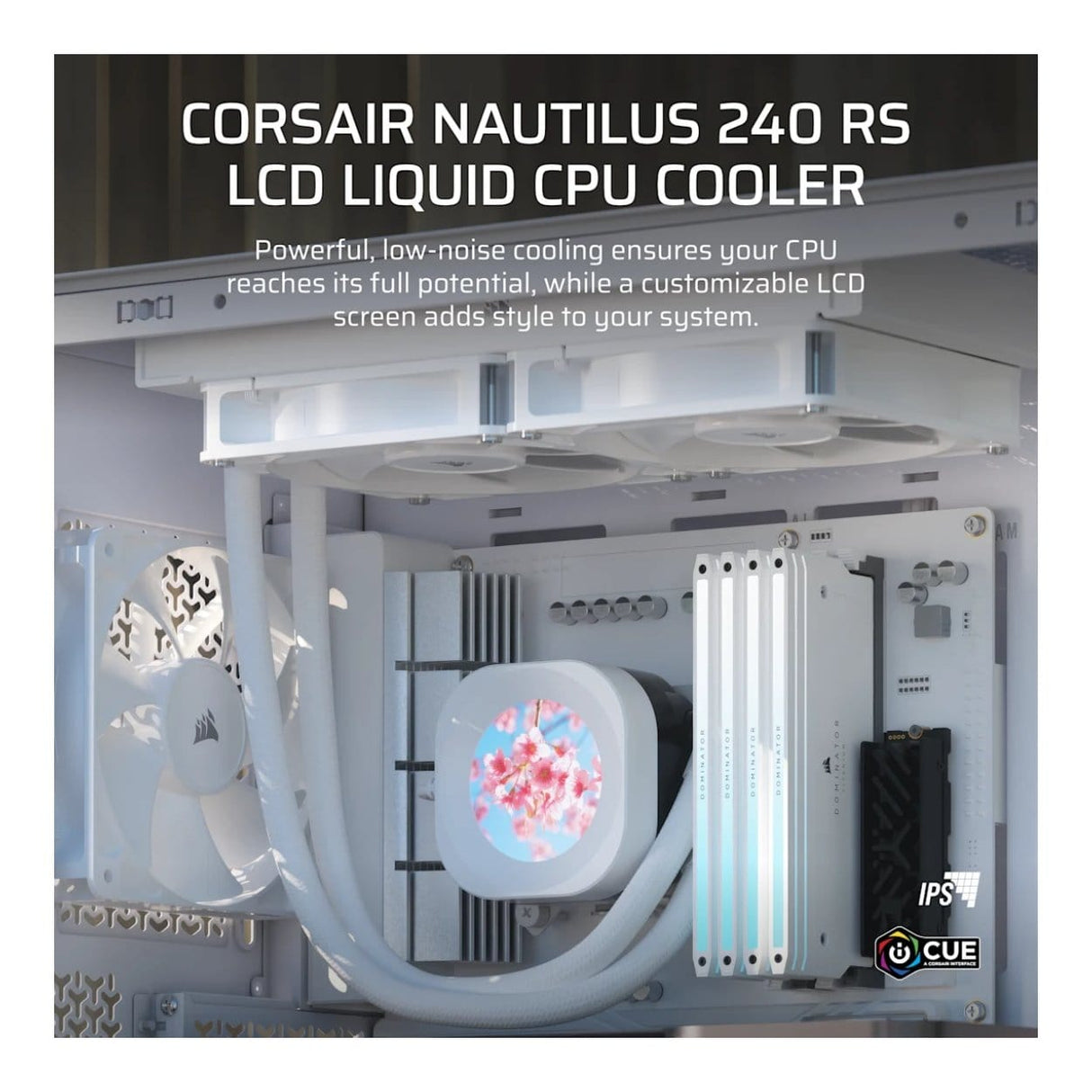 Corsair NAUTILUS 240 RS LCD AiO CPU Liquid Cooler - White CW-9061032-WW
