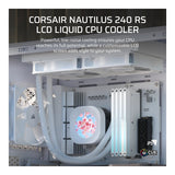 Corsair NAUTILUS 240 RS LCD AiO CPU Liquid Cooler - White CW-9061032-WW