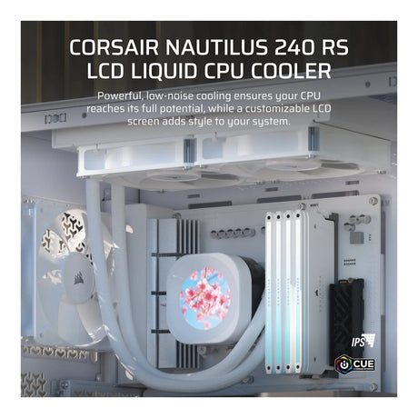 Corsair NAUTILUS 240 RS LCD AiO CPU Liquid Cooler - White CW-9061032-WW