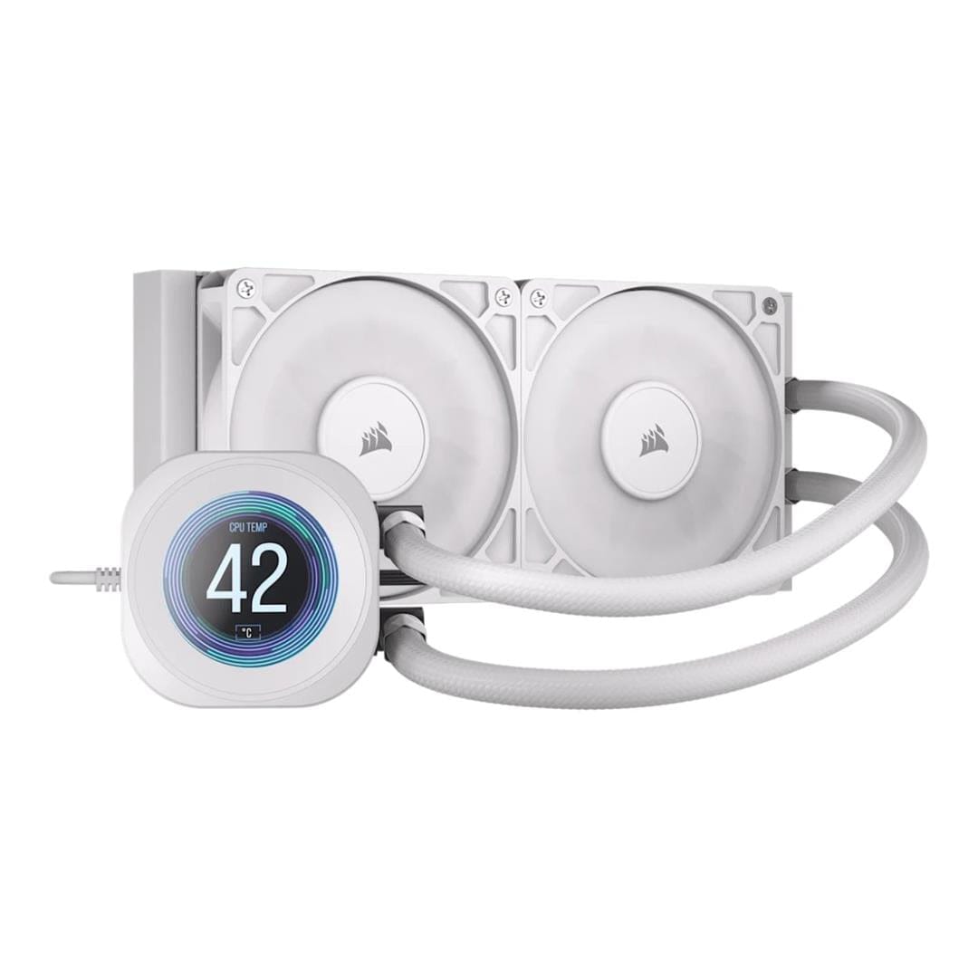 Corsair NAUTILUS 240 RS LCD AiO CPU Liquid Cooler - White CW-9061032-WW