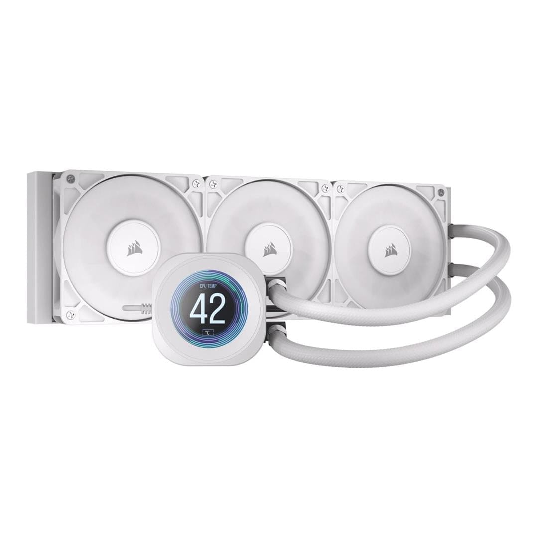 Corsair NAUTILUS 360 RS LCD AiO CPU Liquid Cooler - White CW-9061034-WW