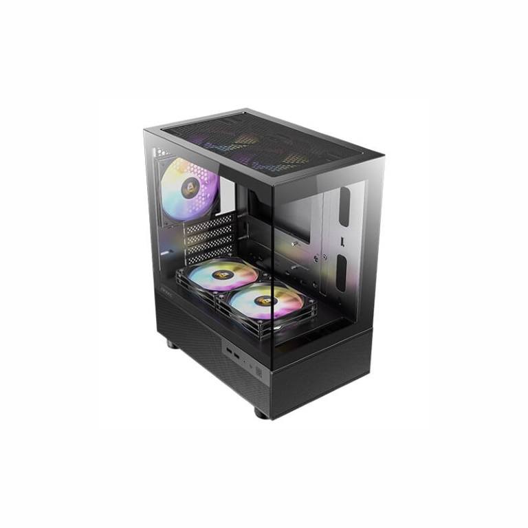 Antec CX200M RGB ELITE ITX Micro-ATX Mini-Tower Gaming PC Case Black