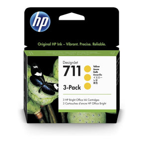 HP 711 DesignJet Yellow Ink Cartridge Original CZ136A Multi-pack