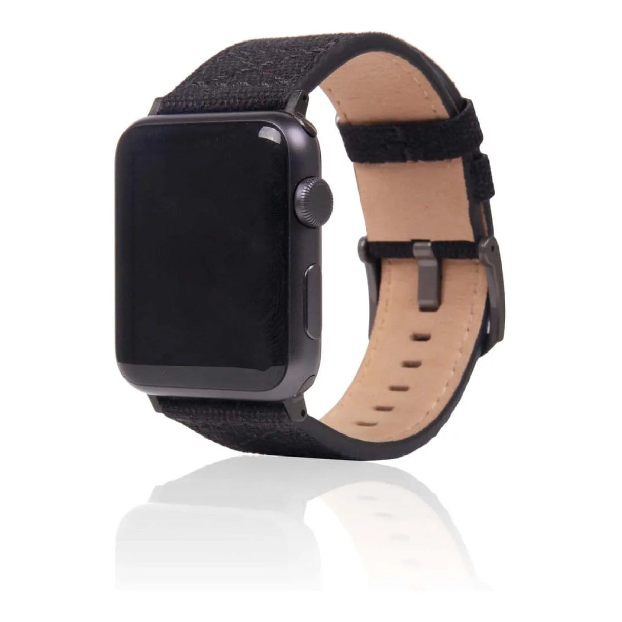 SLG D+ 44mm Wax Canvas Strap for Apple Watch - Black D+WSAW4-BK