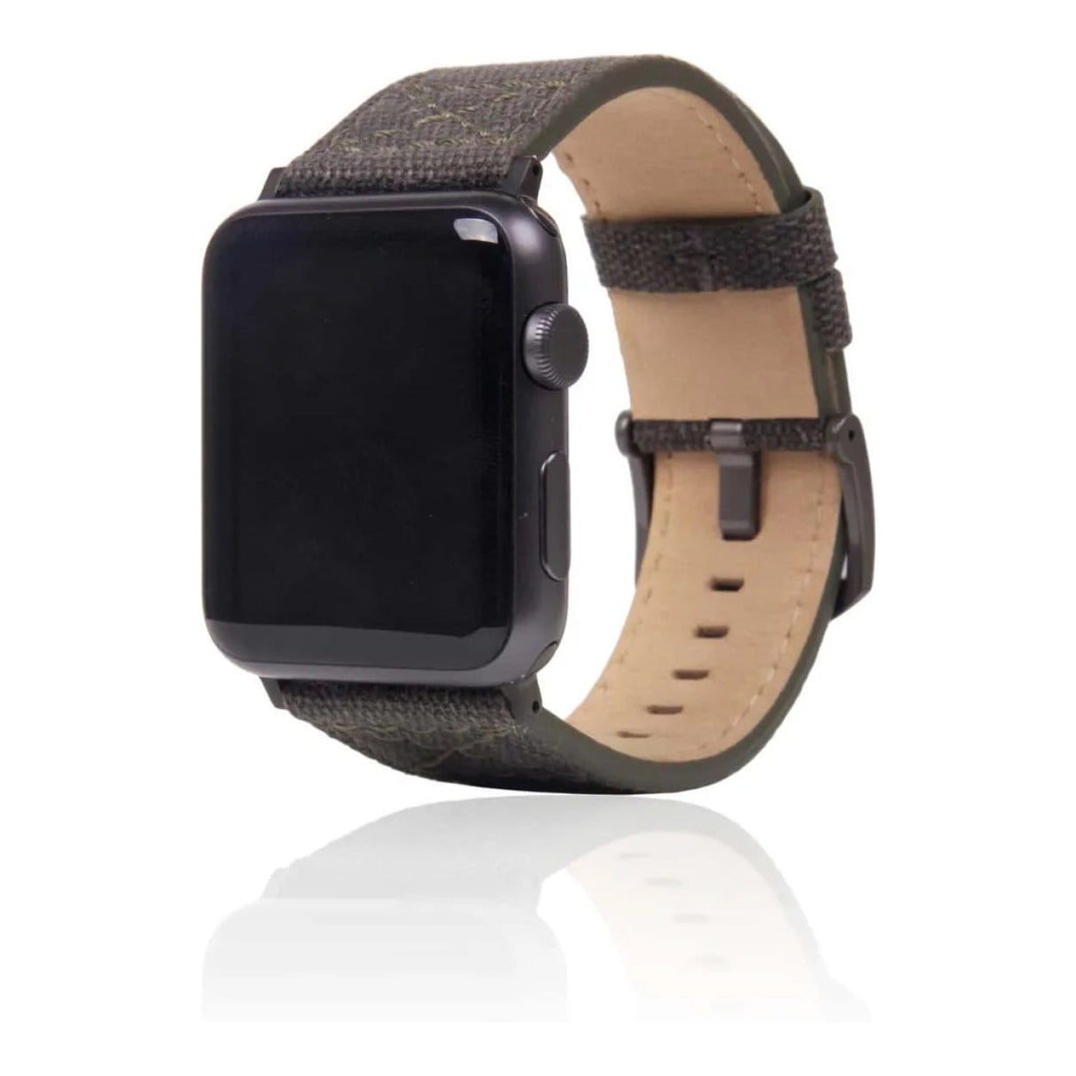 SLG D+ 44mm Wax Canvas Strap for Apple Watch - Khaki D+WSAW4-KH