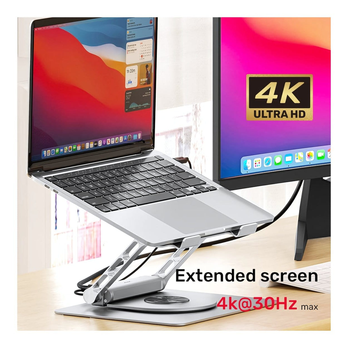 Unitek D1109B01 Notebook Stand with Detachable USB-C Hub