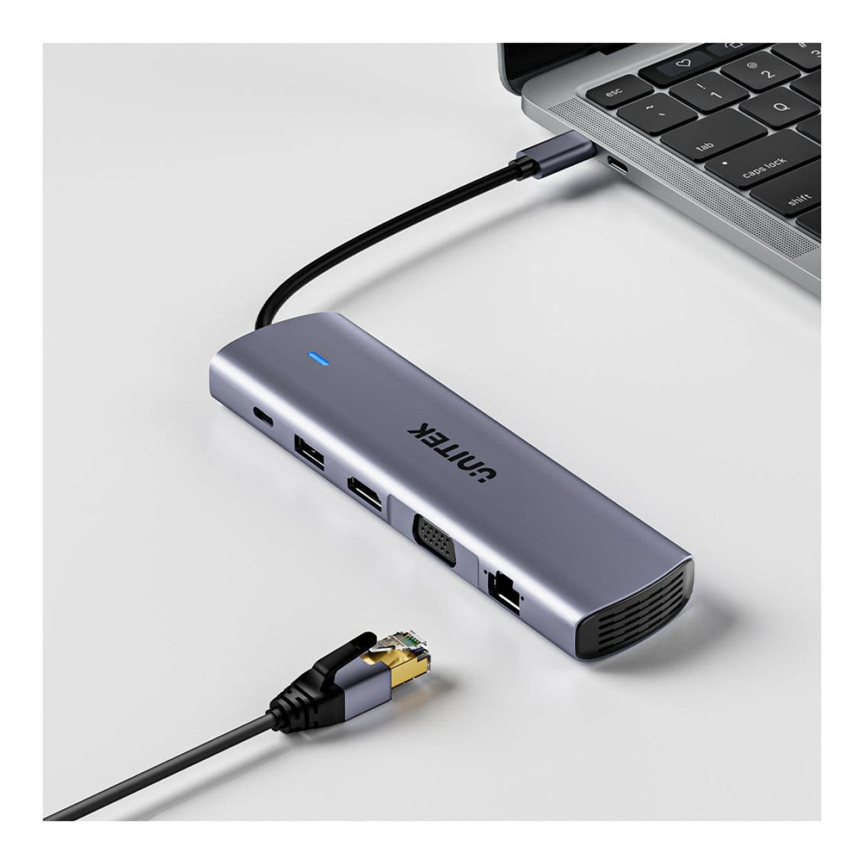 Unitek uHUB U11+ 11-in-1 USB-C Hub with Dual Display D1113BGY01