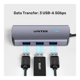 Unitek uHub H6+ 100W 6-in-1 Type-C Hub D1113C