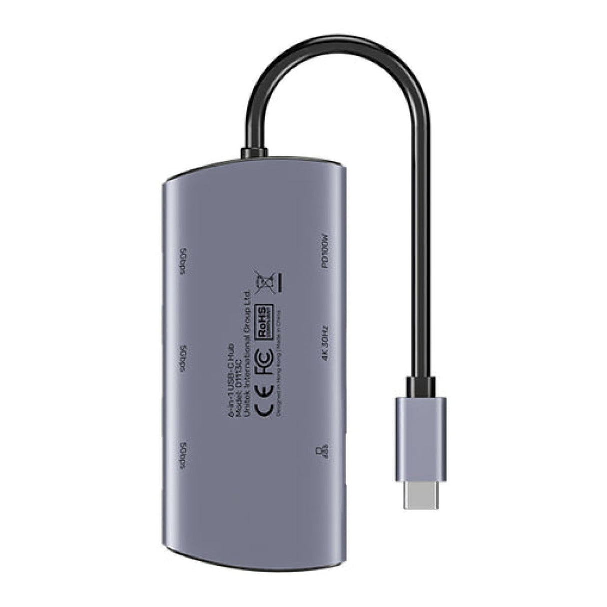 Unitek uHub H6+ 100W 6-in-1 Type-C Hub D1113C