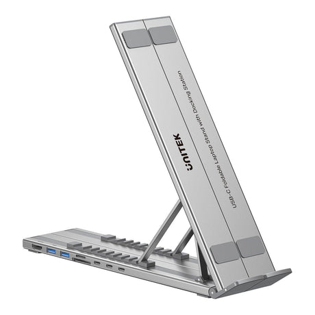 Unitek 7-in-1 USB-C Foldable Notebook Stand with Docking Station D1137AGY01