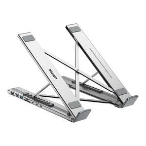 Unitek 7-in-1 USB-C Foldable Notebook Stand with Docking Station D1137AGY01
