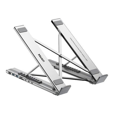 Unitek 7-in-1 USB-C Foldable Notebook Stand with Docking Station D1137AGY01