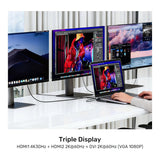 Unitek uHUB11+ USB-C DisplayLink 4K Docking Station D1147AGY01
