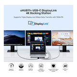 Unitek uHUB11+ USB-C DisplayLink 4K Docking Station D1147AGY01