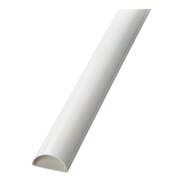 D-Line 50x25mm Half Moon Trunking 2m White D25025W