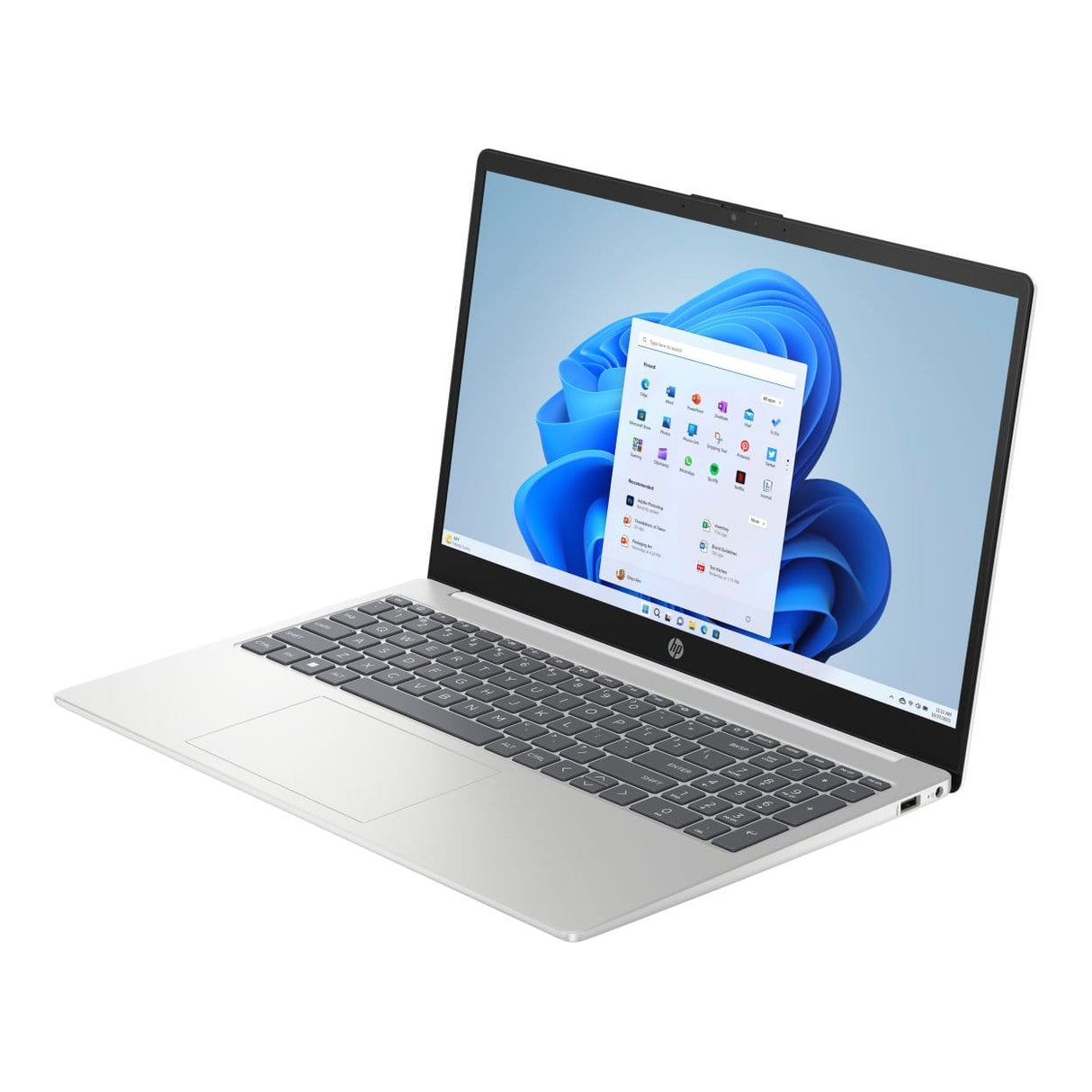 HP 15-fc0100ni 15.6-inch FHD Laptop - AMD Ryzen 5 7520U 512GB SSD 16GB RAM Win 11 Home Diamond White