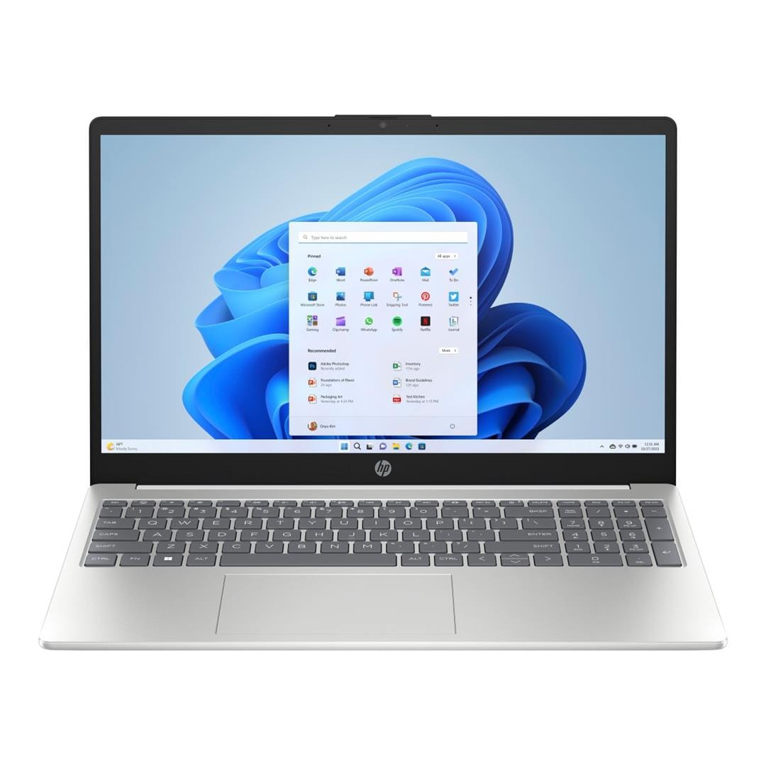 HP 15-fc0100ni 15.6-inch FHD Laptop - AMD Ryzen 5 7520U 512GB SSD 16GB RAM Win 11 Home Diamond White