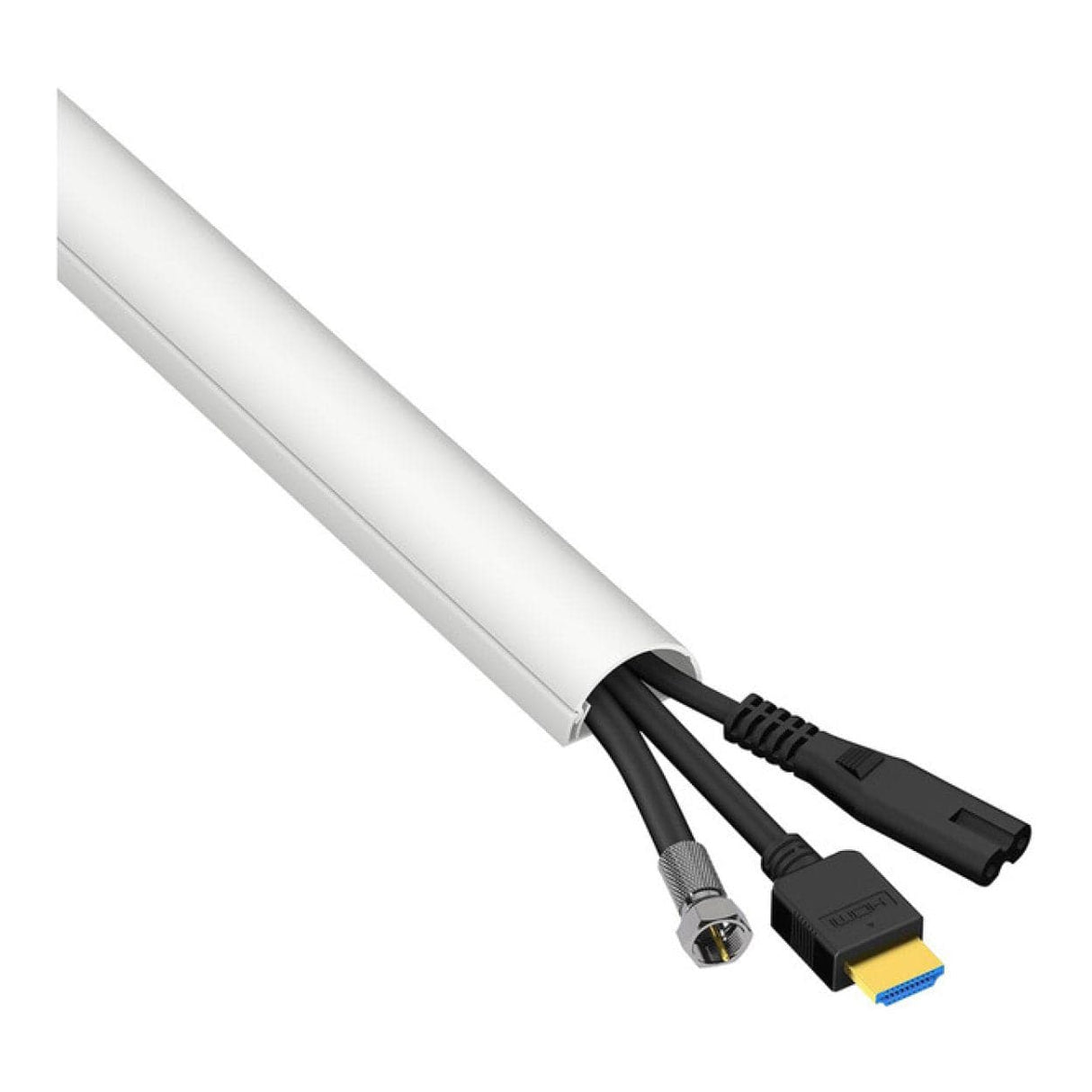 D-Line 30x15mm Half Moon Trunking Kit 1m White D3015W-1MKIT