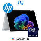 HP OmniBook X Flip 16-as0007ni 14-inch 2K Next Gen AI 2-in-1 Laptop - Intel Core Ultra 7 256V 512GB SSD 16GB RAM Win 11 Home Glacier Silver