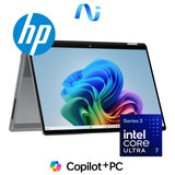 HP OmniBook X Flip 14-kb0007ni 14-inch 2K Next Gen AI 2-in-1 Laptop - Intel Core Ultra 7 355 512GB SSD 16GB RAM Win 11 Home Meteor Silver