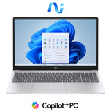 HP OmniBook 3 15-fn0008ni 15.6-inch FHD Next Gen AI Laptop - AMD Ryzen 5 330 512GB SSD 16GB RAM Win 11 Home Glacier Silver